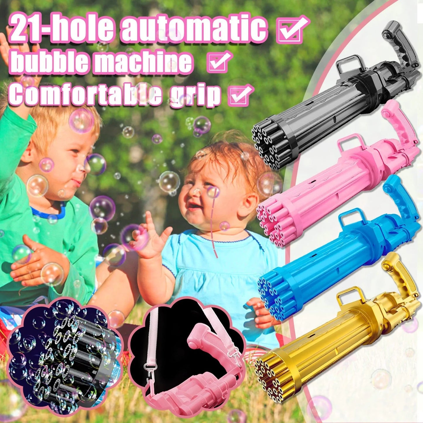 Gatling Bubble Blaster for Kids